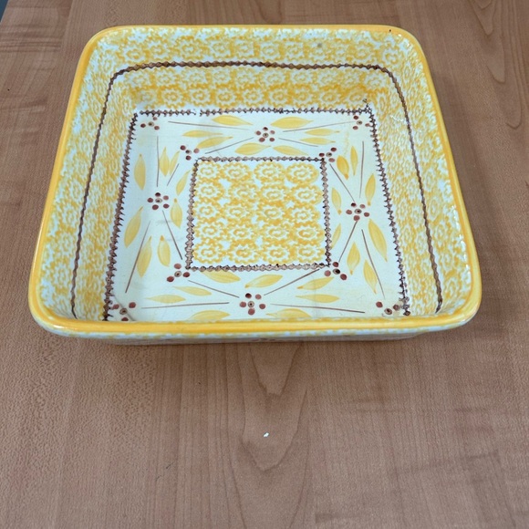 temptations bakeware presentable ovenware old world yellow Tara baking dish - Picture 1 of 6